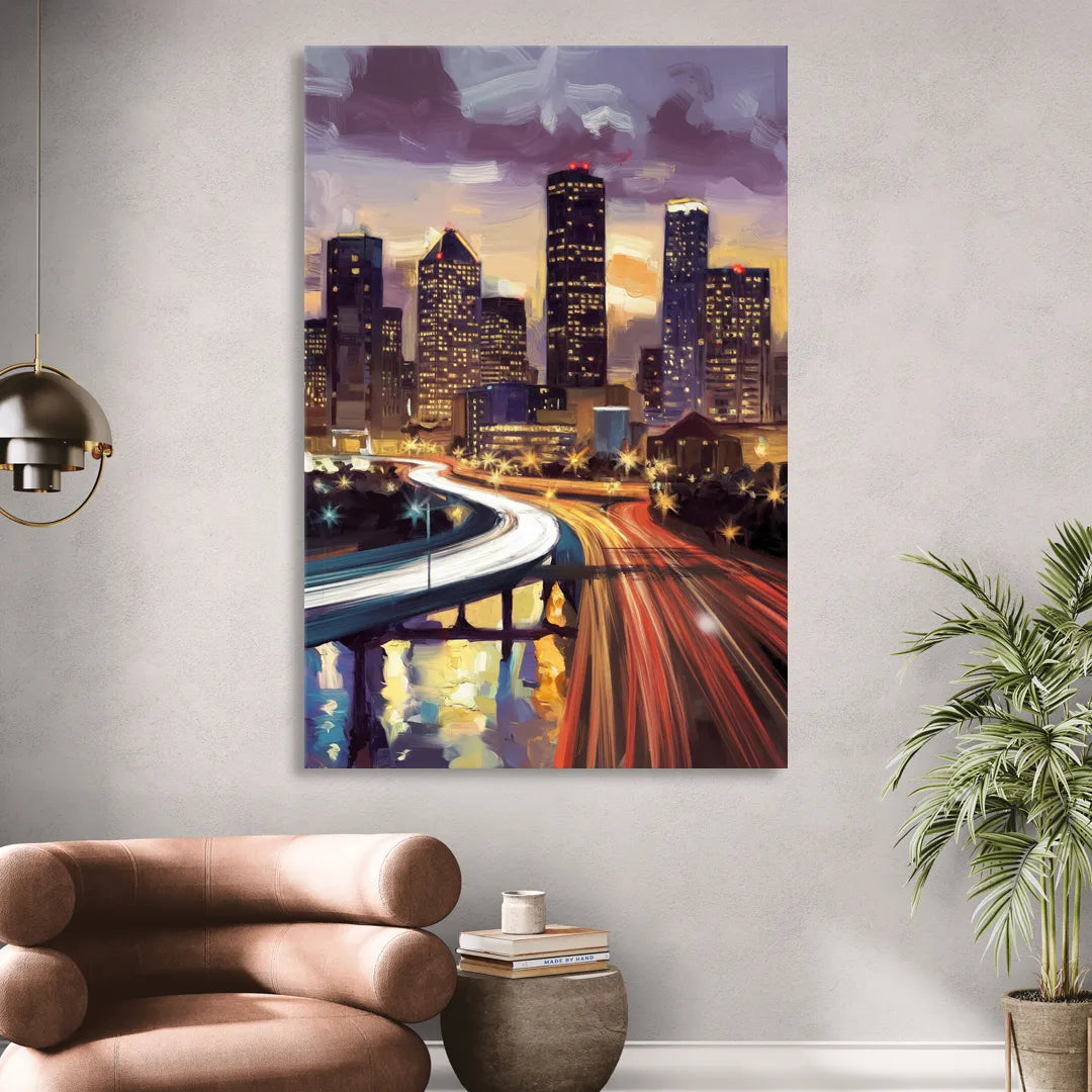 Houston Photography Collection Sitting Room - Canvas Wall Art