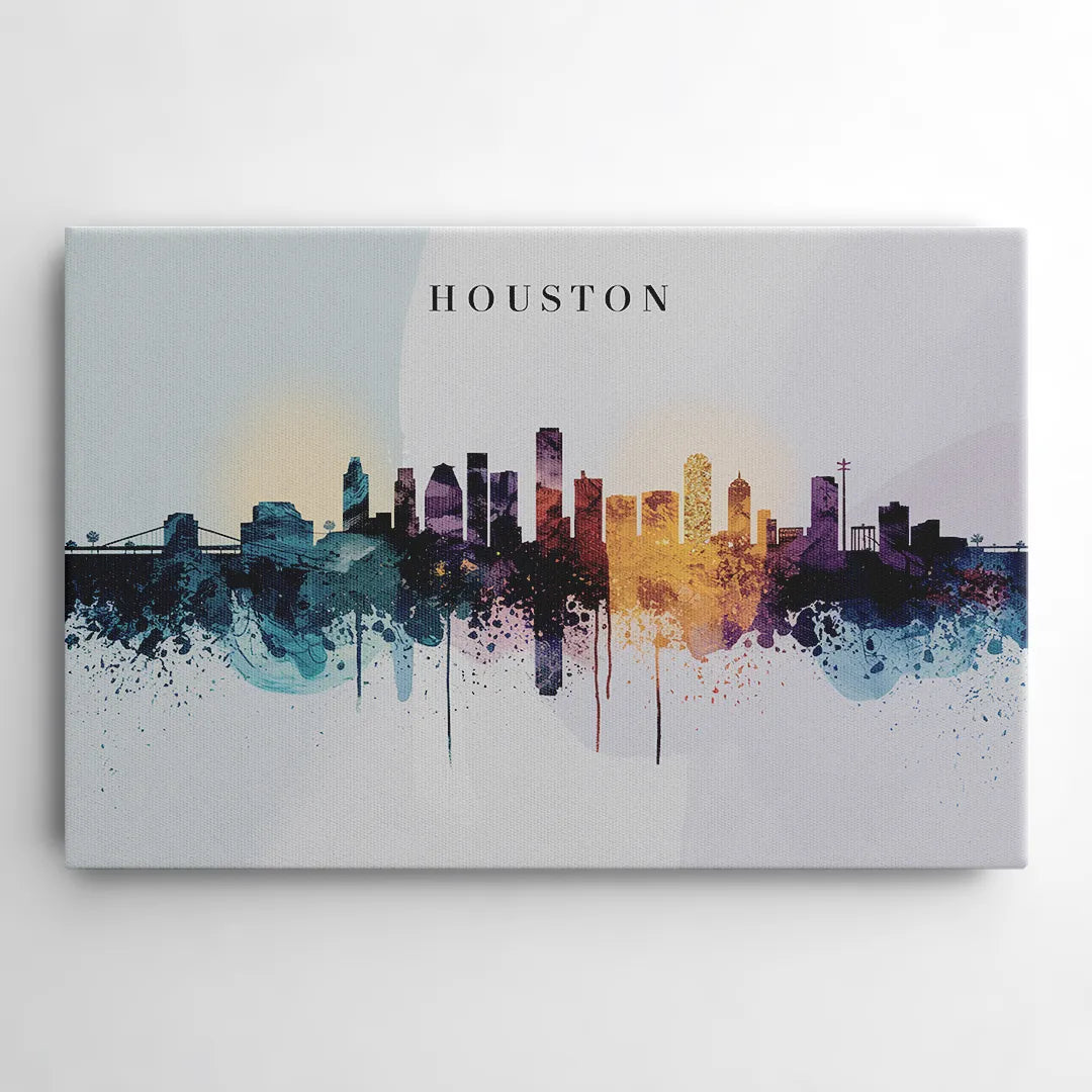 Houston Skyline Horizon - Canvas Wall Art