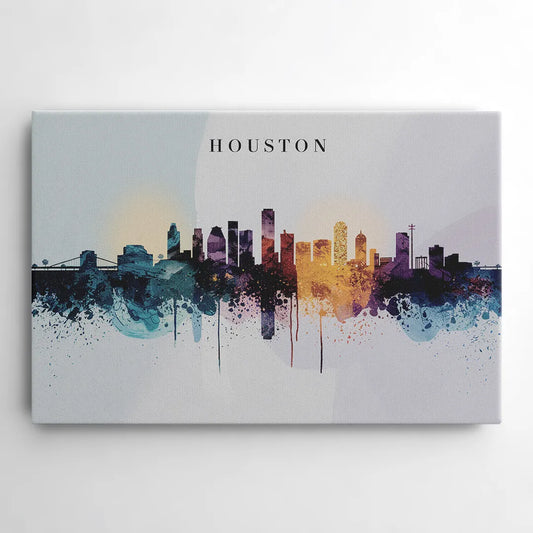 Houston Skyline Horizon - Canvas Wall Art