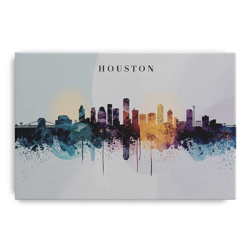 Houston Skyline Horizon Front - Canvas Wall Art