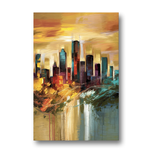 Houston Skyline View - Canvas Wall Art - Front