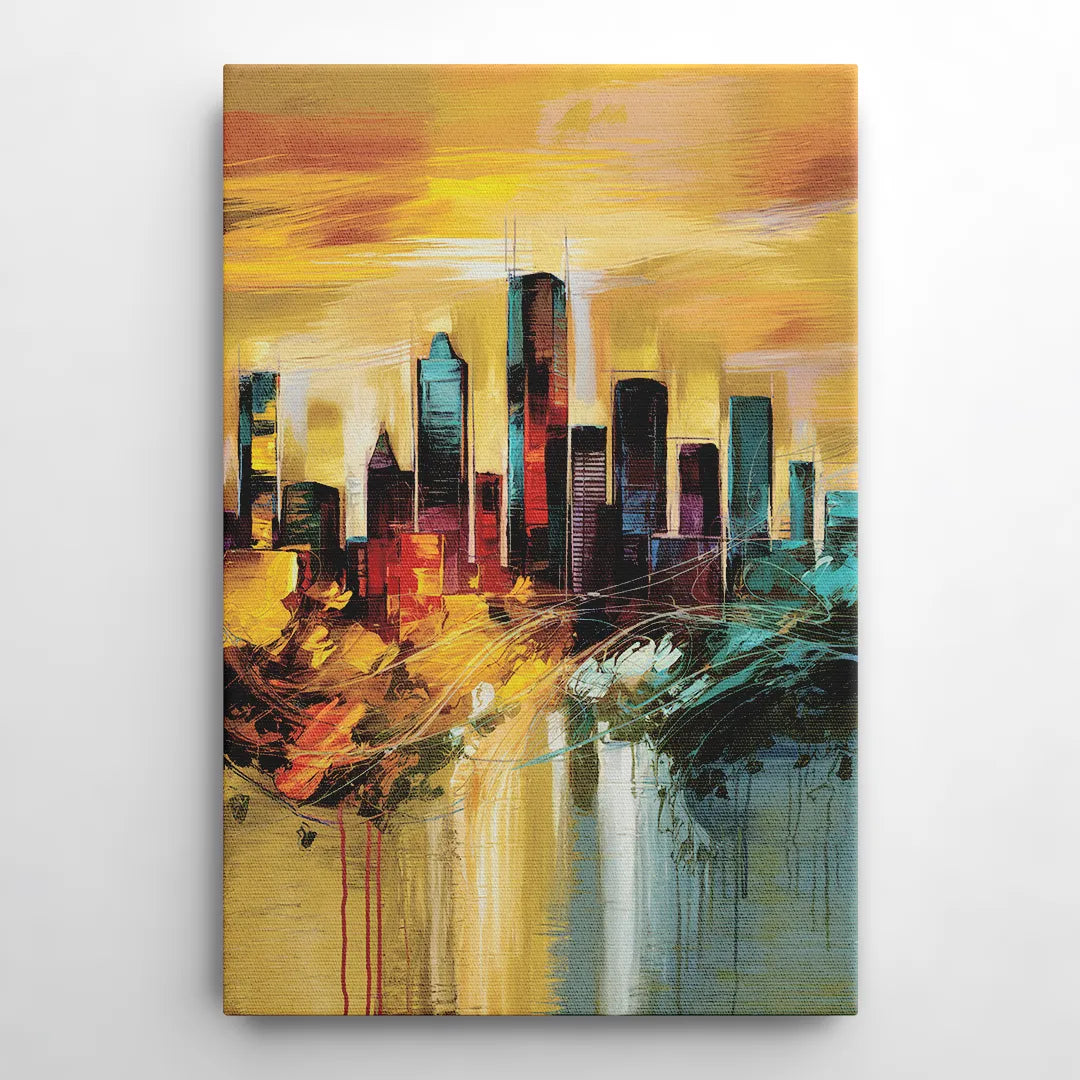 Houston Skyline View - Canvas Wall Art