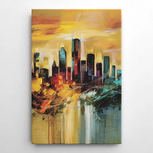 Houston Skyline View - Canvas Wall Art