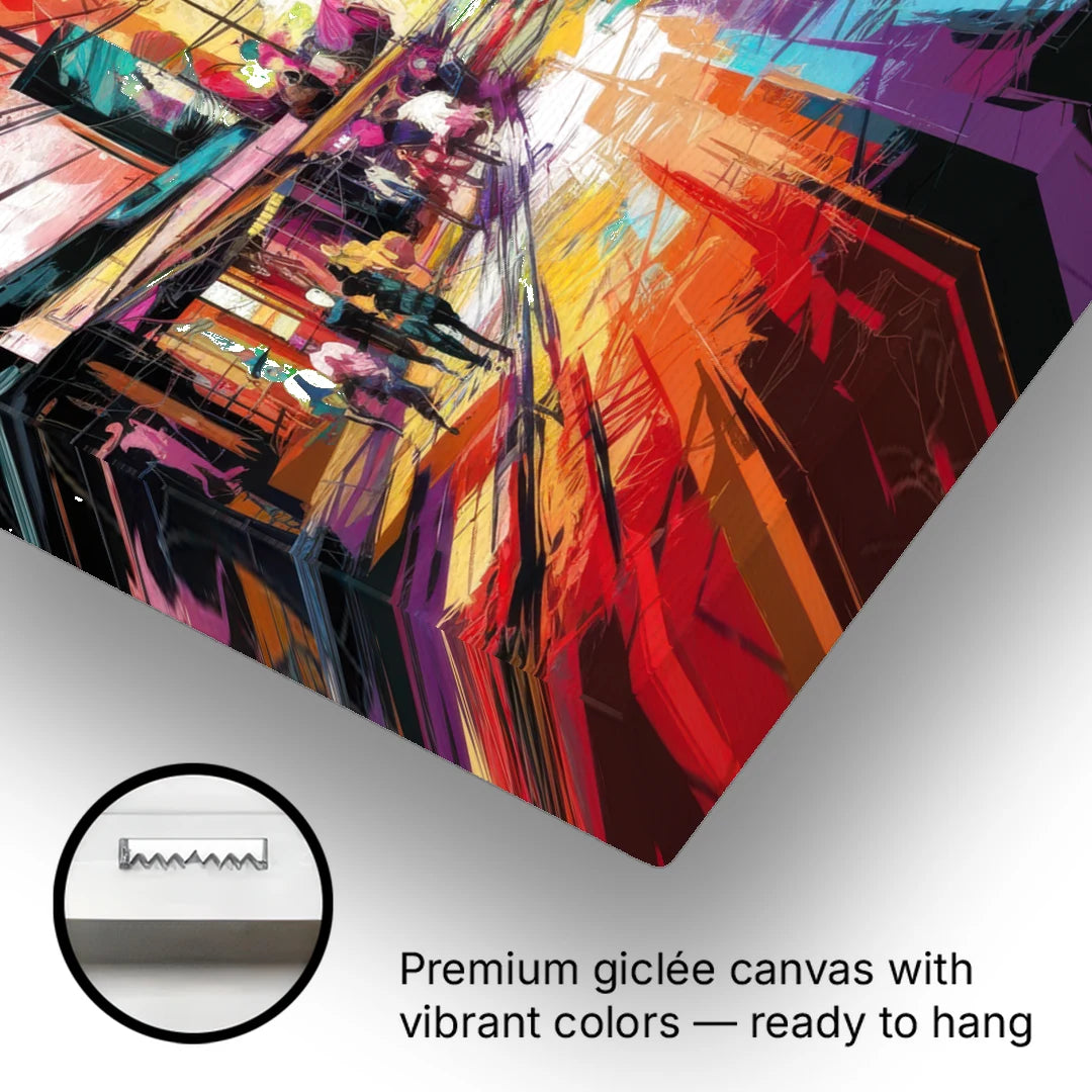 Houston Street Art Culture - Canvas Wall Art - Gallery Wrap Corner