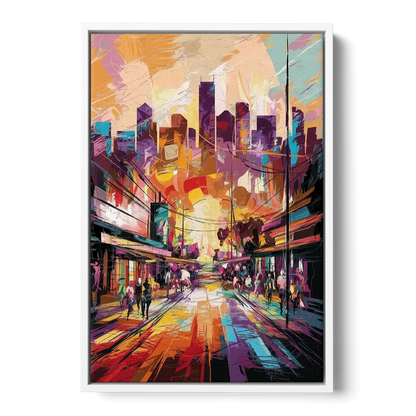 Houston Street Art Culture Front - White Canvas Wall Art