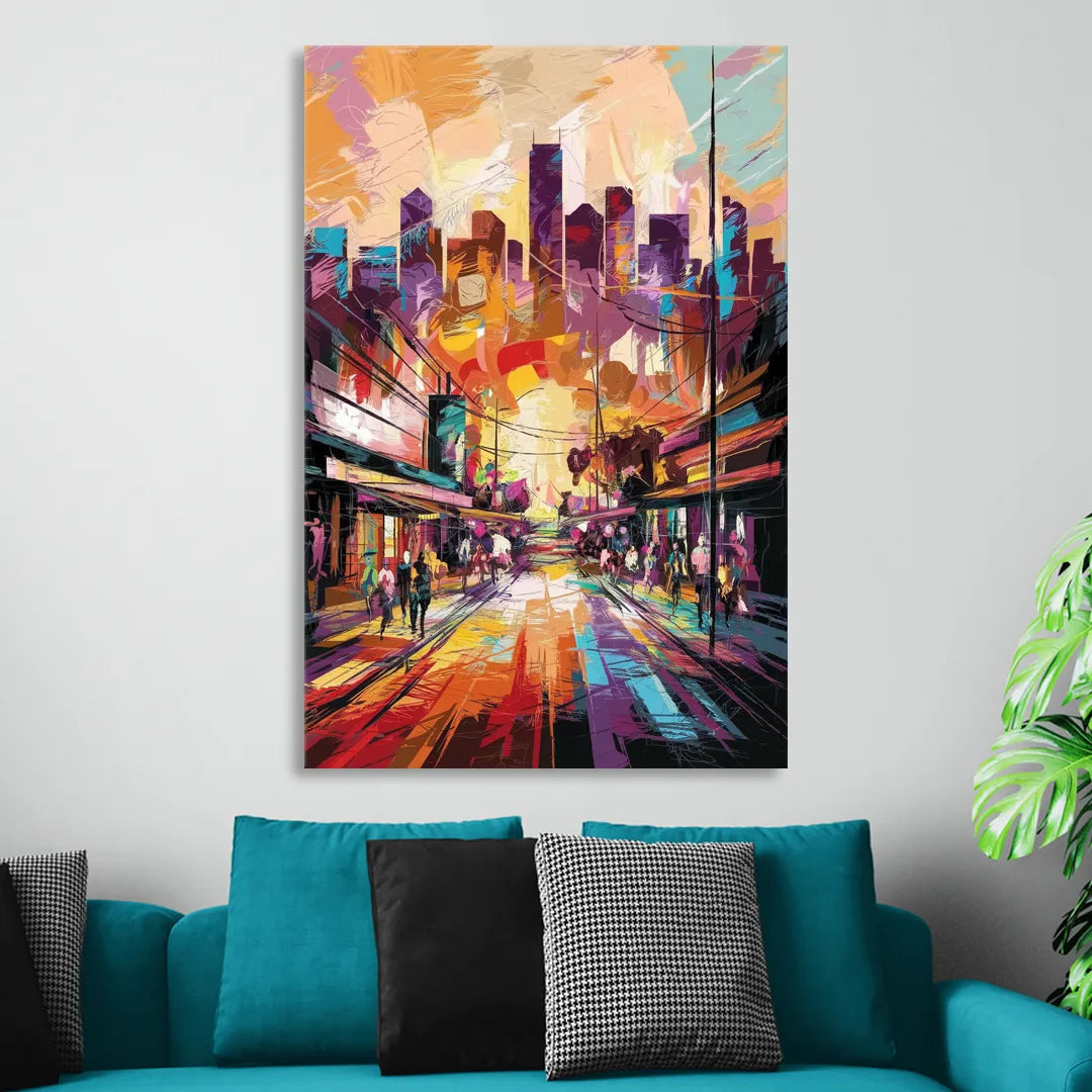 Houston Street Art Culture Sitting Room - Canvas Wall Art