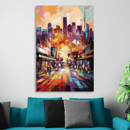 Houston Street Art Culture Sitting Room - Canvas Wall Art