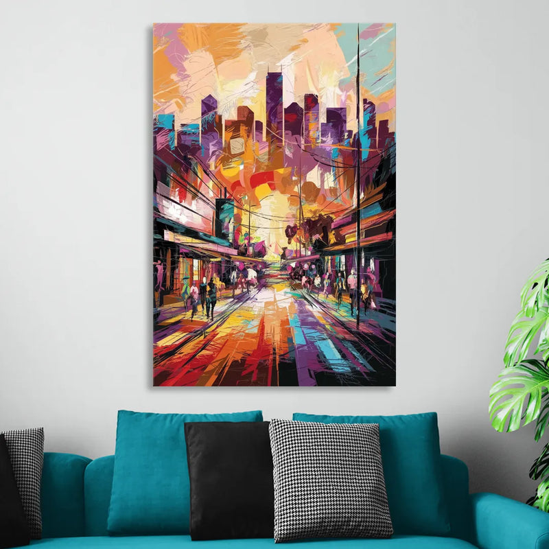 Houston Street Art Culture Sitting Room - Canvas Wall Art