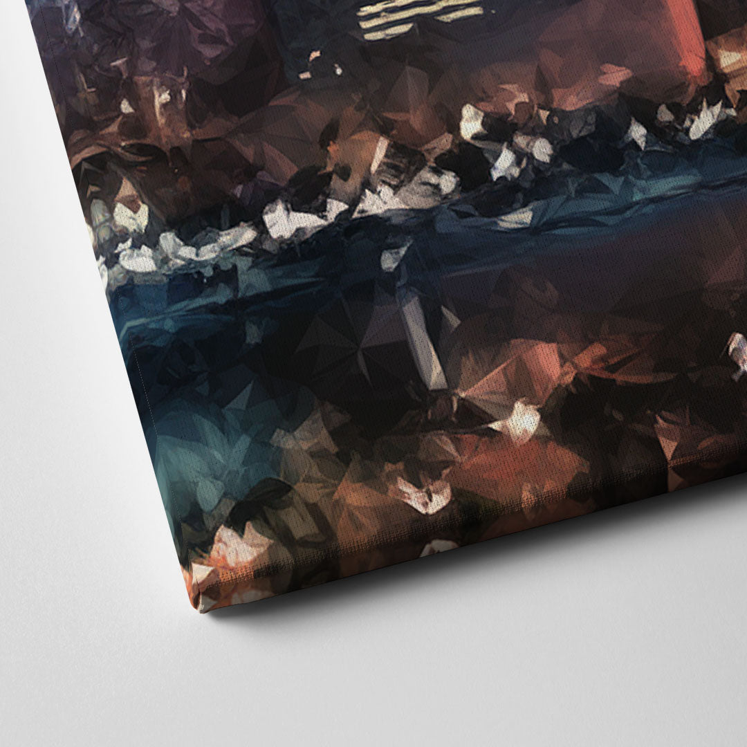 Houston Sunset Skyline Canvas Close Up
