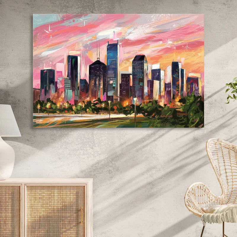 Houston Texas Pride Living Room - Canvas Wall Art