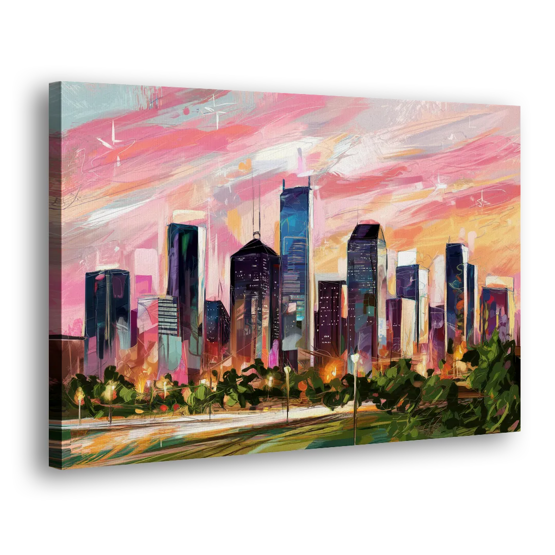 Houston Texas Pride Side - Canvas Wall Art