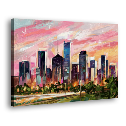 Houston Texas Pride Side - Canvas Wall Art