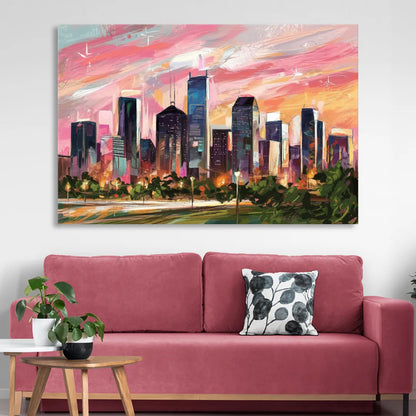 Houston Texas Pride Sitting Room - Canvas Wall Art