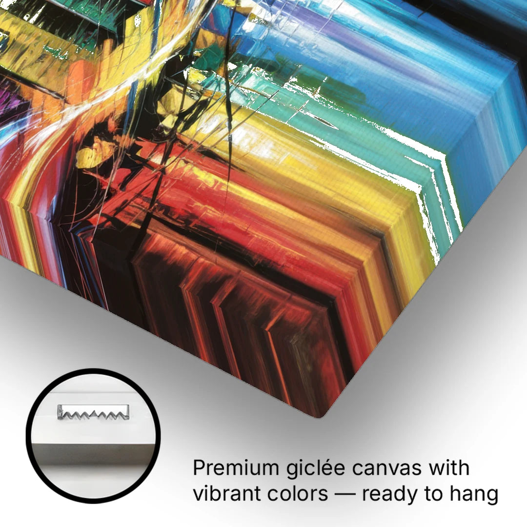 Houston Urban Energy - Canvas Wall Art - Gallery Wrap Corner