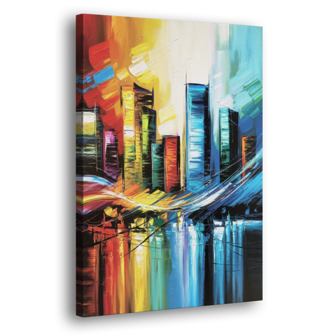 Houston Urban Energy - Canvas Wall Art - Side