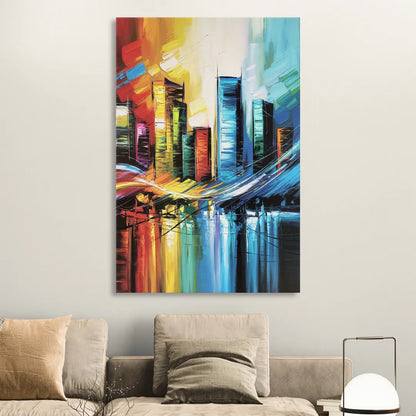 Houston Urban Energy Sitting Room - Canvas Wall Art