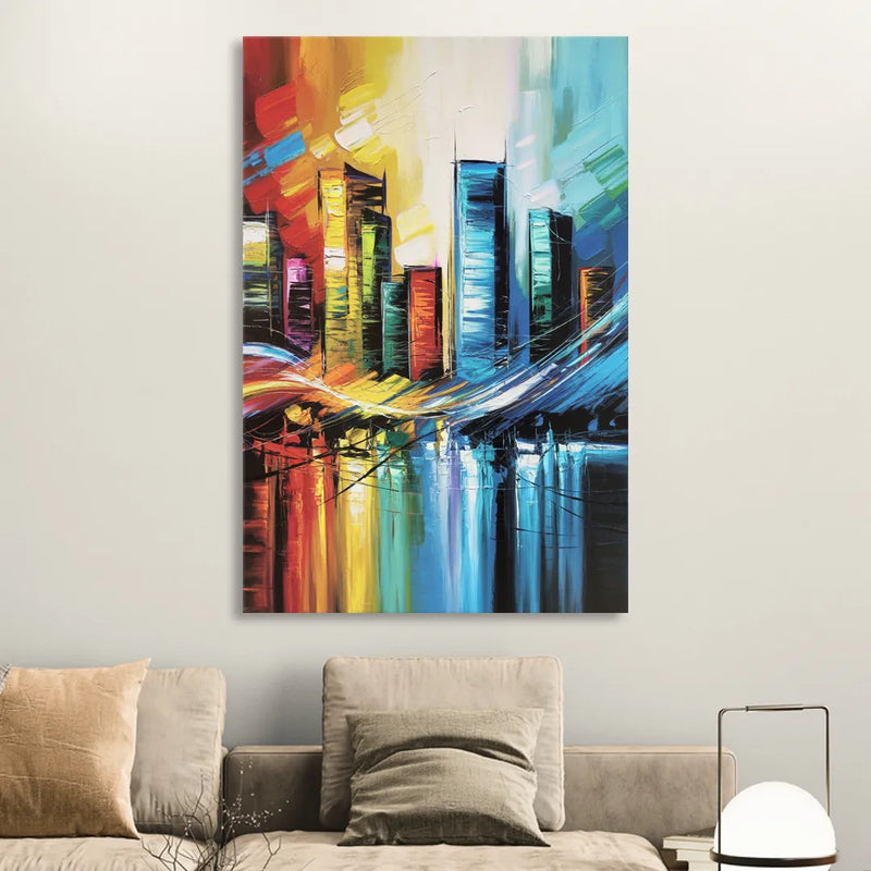 Houston Urban Energy Sitting Room - Canvas Wall Art
