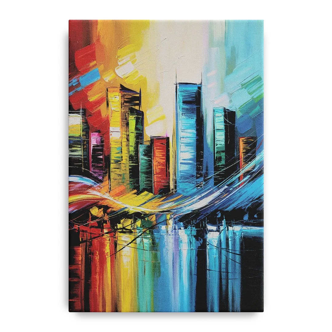 Houston Urban Energy Front - Canvas Wall Art
