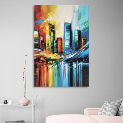 Houston Urban Energy Living Room - Canvas Wall Art