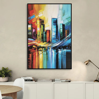 Houston Urban Energy Sitting Room - Black Canvas Wall Art