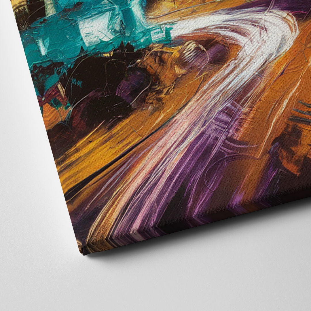 Houston Urban Nights Canvas Close Up