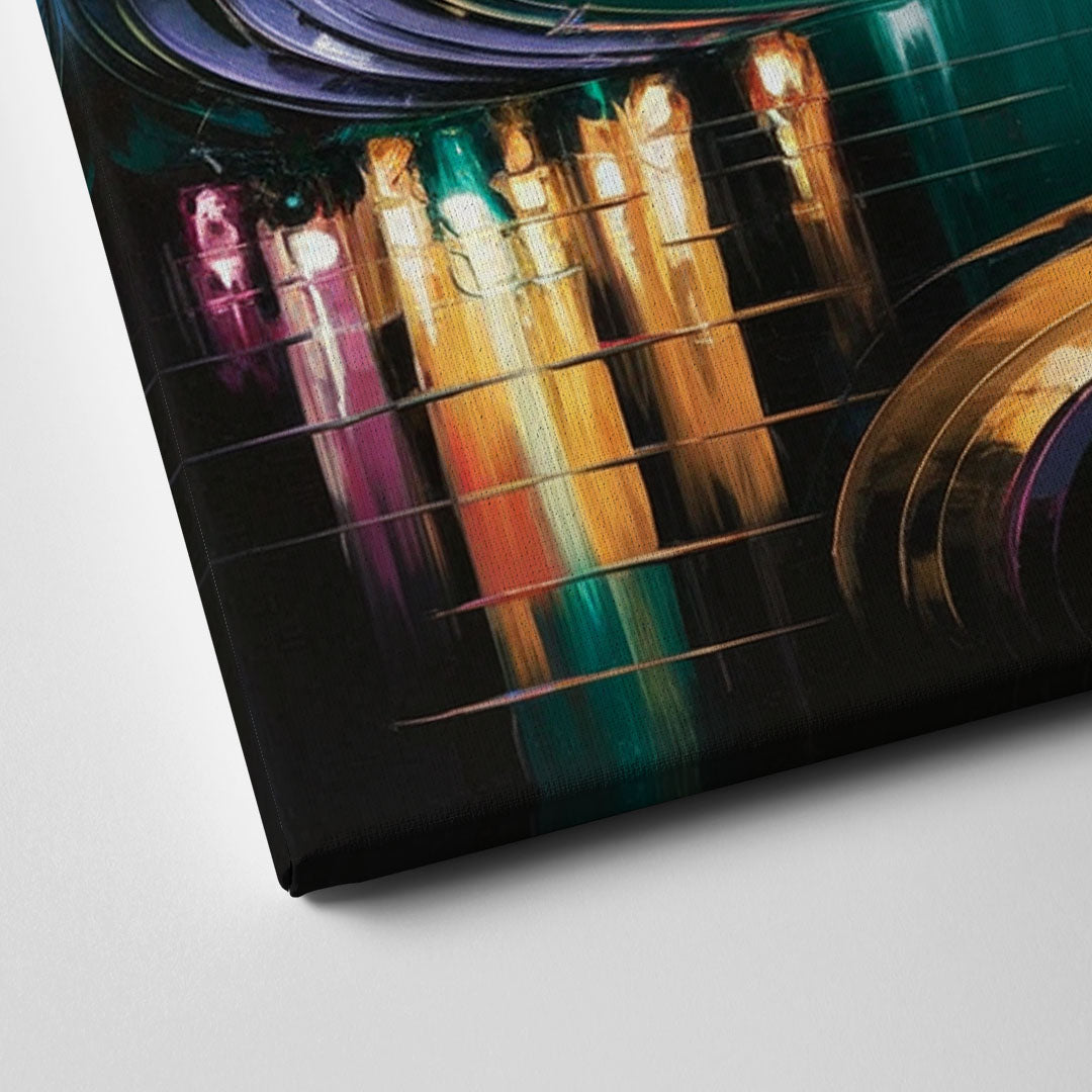 Houston Vibrant Nights Canvas Close Up