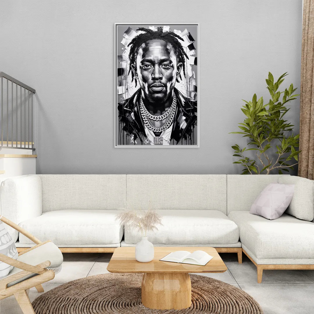 Humble Soul 2.0 - Living Room White Frame Canvas