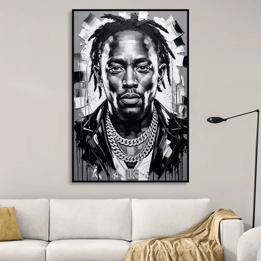 Humble Soul 2.0 Living Room - Black Canvas Wall Art