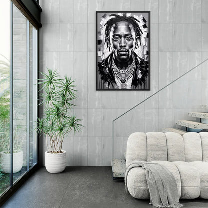 Humble Soul 2.0 - Living Room Black Frame Canvas