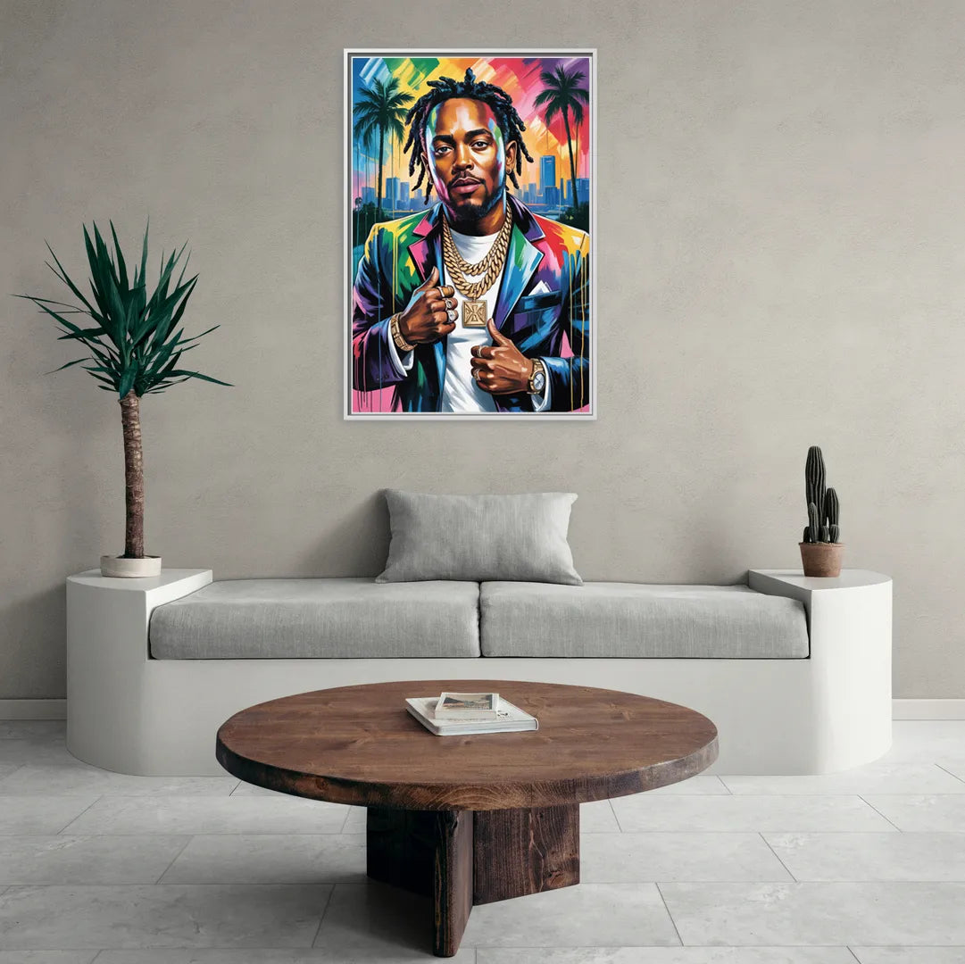 Humble Soul - Living Room White Frame Canvas