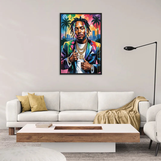 Humble Soul - Living Room Black Frame Canvas