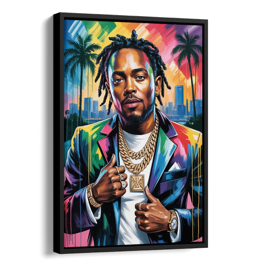 Humble Soul Side - Black Canvas Wall Art