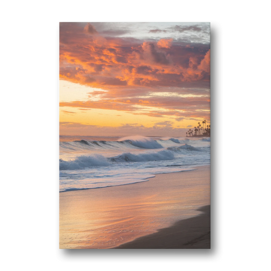 Huntington Beach Golden Hour - Canvas Wall Art - Front