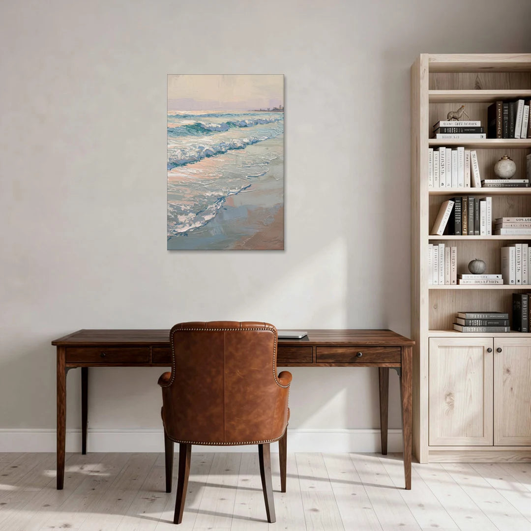 Huntington Beach Ocean Waves - Canvas Wall Art - Office - 24x36