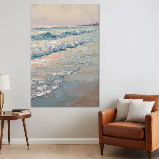 Huntington Beach Ocean Waves - Canvas Wall Art - Sofa - 40x60