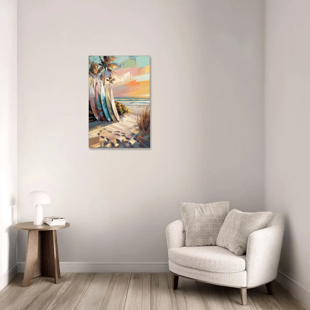 Huntington Beach Surfboards - Canvas Wall Art - Sofa - 20x30
