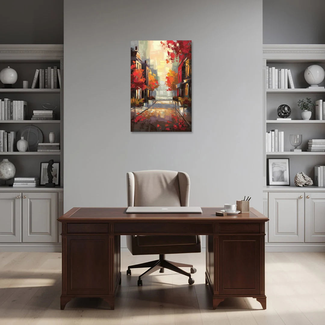 Huntsville Autumn Foliage Charm - Canvas Wall Art - Office - 24x36