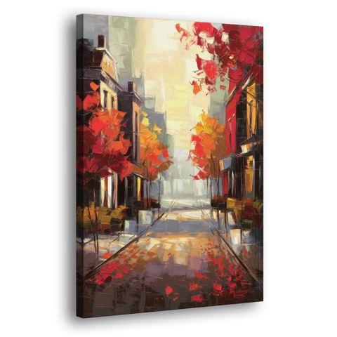 Huntsville Autumn Foliage Charm - Canvas Wall Art - Side
