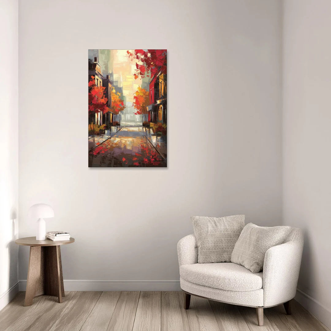 Huntsville Autumn Foliage Charm - Canvas Wall Art - Sofa - 24x36