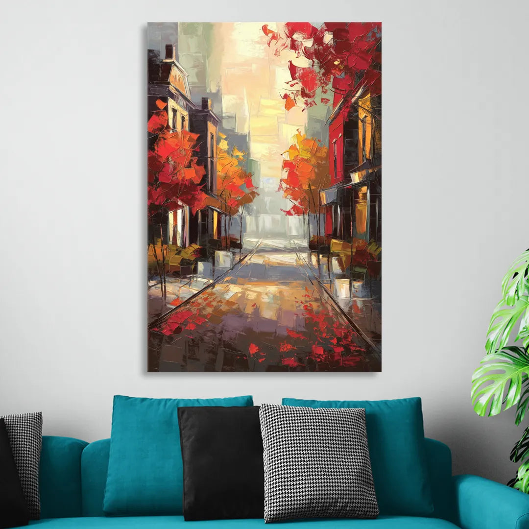 Huntsville Autumn Foliage Charm Living Room - Canvas Wall Art