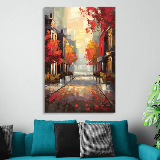 Huntsville Autumn Foliage Charm Living Room - Canvas Wall Art