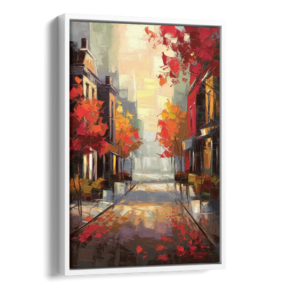 Huntsville Autumn Foliage Charm Side - White Canvas Wall Art
