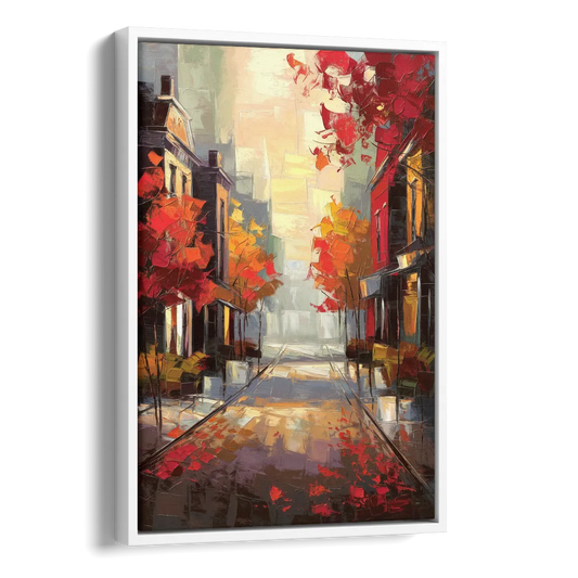 Huntsville Autumn Foliage Charm Side - White Canvas Wall Art