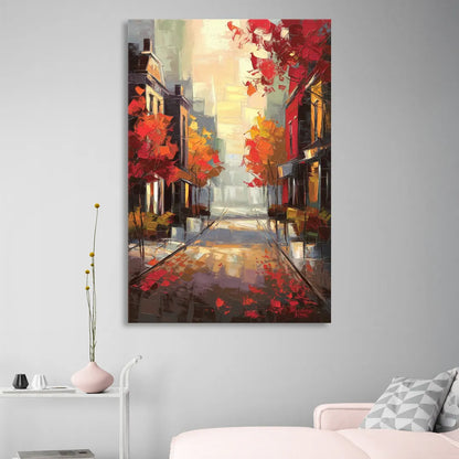 Huntsville Autumn Foliage Charm Sitting Room - Canvas Wall Art