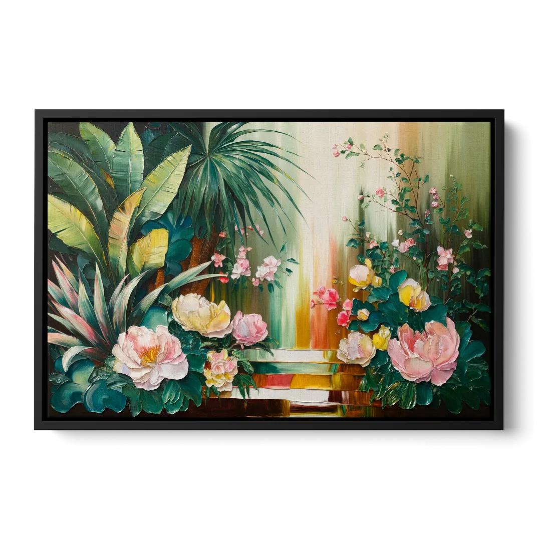 Huntsville Botanical Garden Bliss Front - Black Canvas Wall Art