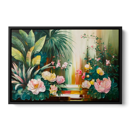 Huntsville Botanical Garden Bliss Front - Black Canvas Wall Art