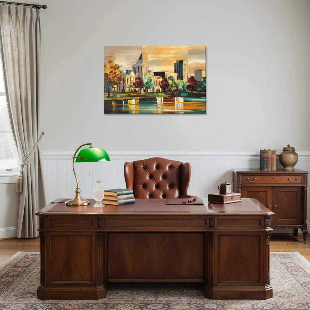 Huntsville Historic Downtown - Canvas Wall Art - Office - 36x24