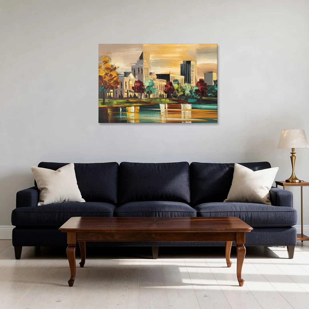 Huntsville Historic Downtown - Canvas Wall Art - Sofa - 36x24