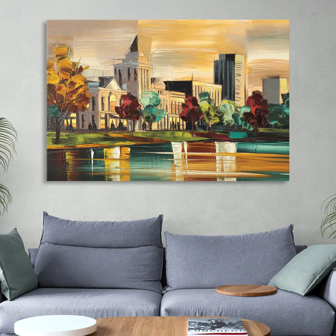 Huntsville Historic Downtown Living Room - Canvas Wall Art