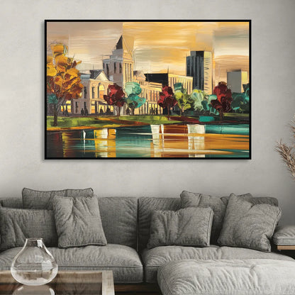 Huntsville Historic Downtown Sitting Room - Black Canvas Wall Art